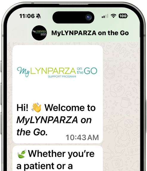 Chat on WhatsApp For LYNPARZA Treatment Guidance